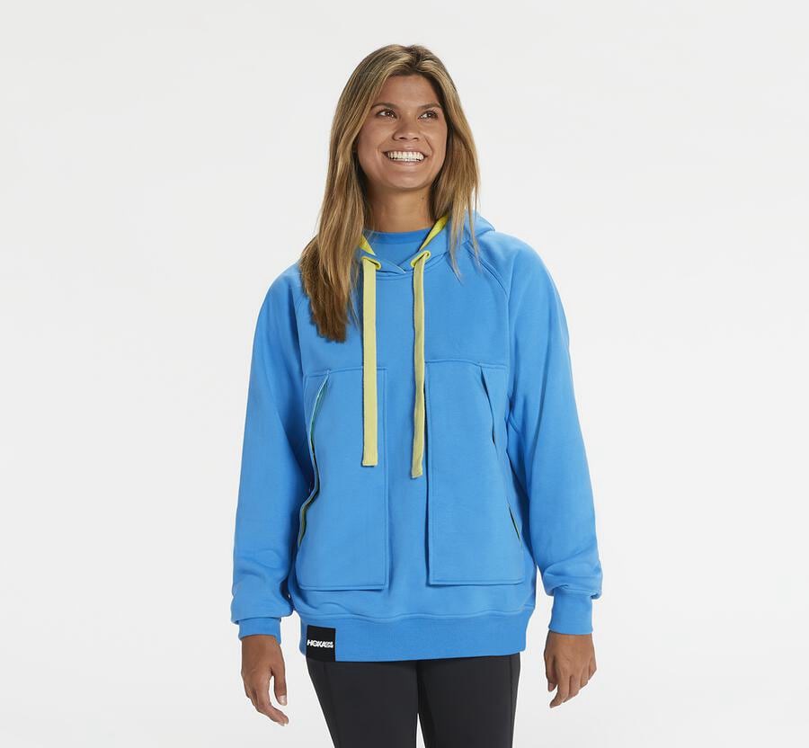 Hoka One One Hoodie Womens Blue - Bondi - 47126KBLM